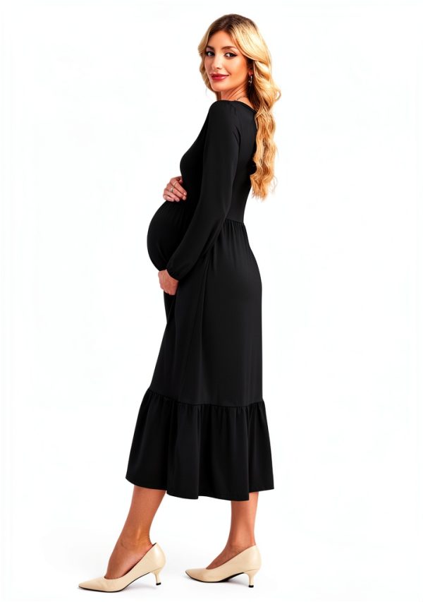 Maternity Casual Dress Cotton Blend Bump Friendly Womens-1