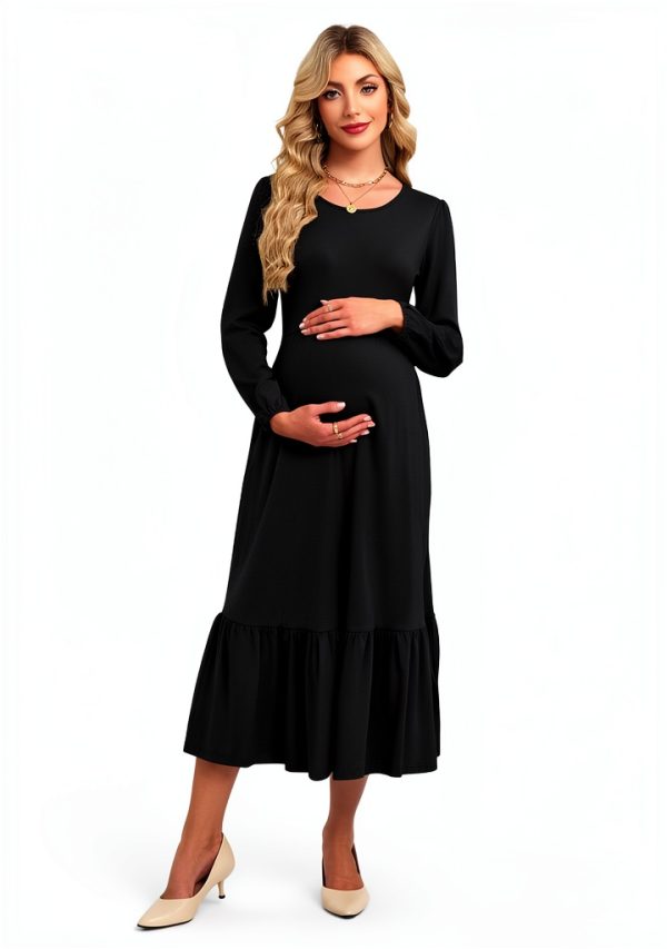 Maternity Casual Dress Cotton Blend Bump Friendly Womens-2