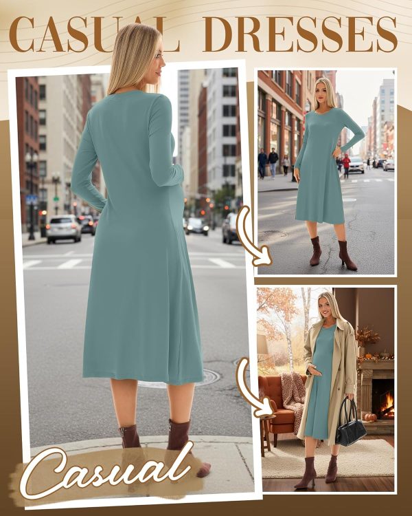 Sweetyweee Maternity Dress Stretch Comfort Pregnancy Wear-5