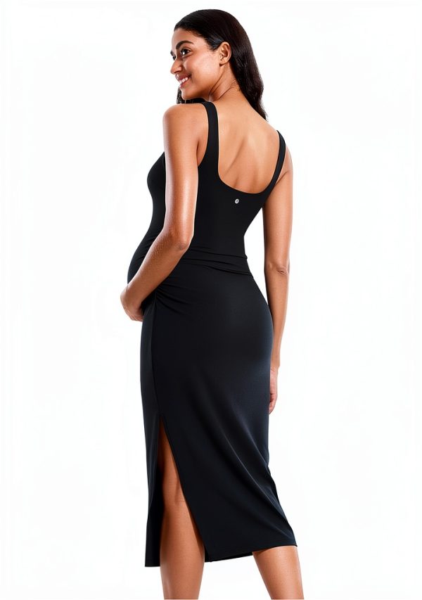 Butterluxe Maternity Dress Soft Stretch Ruching Womens-1
