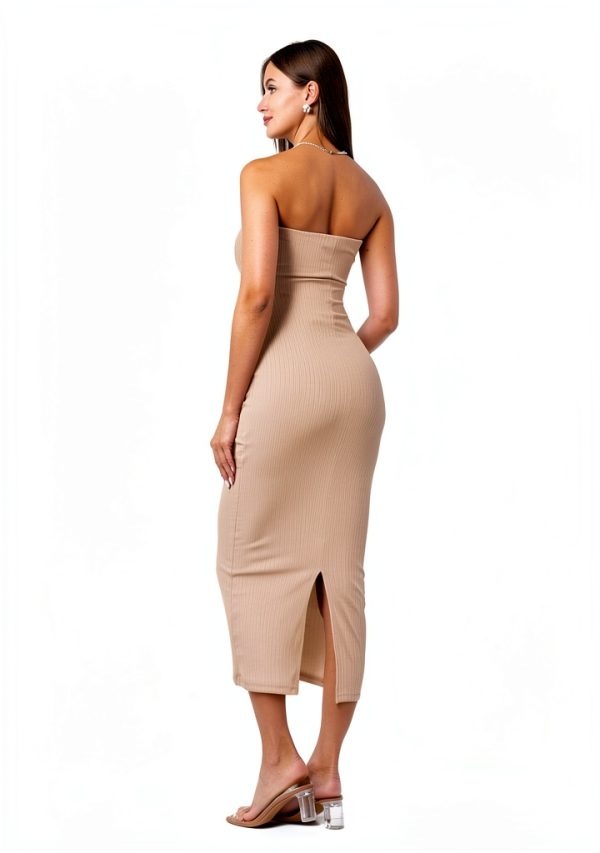 Maternity 2 Piece Dress Cardigan Strapless Bodycon Maxi-5