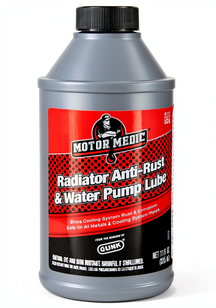 Applying Niteo metal lubricant to a car radiator
