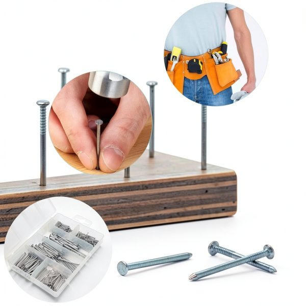 Hardware Nails Assortment Kit Cercourt 376pcs with 8oz Claw Hammer-3