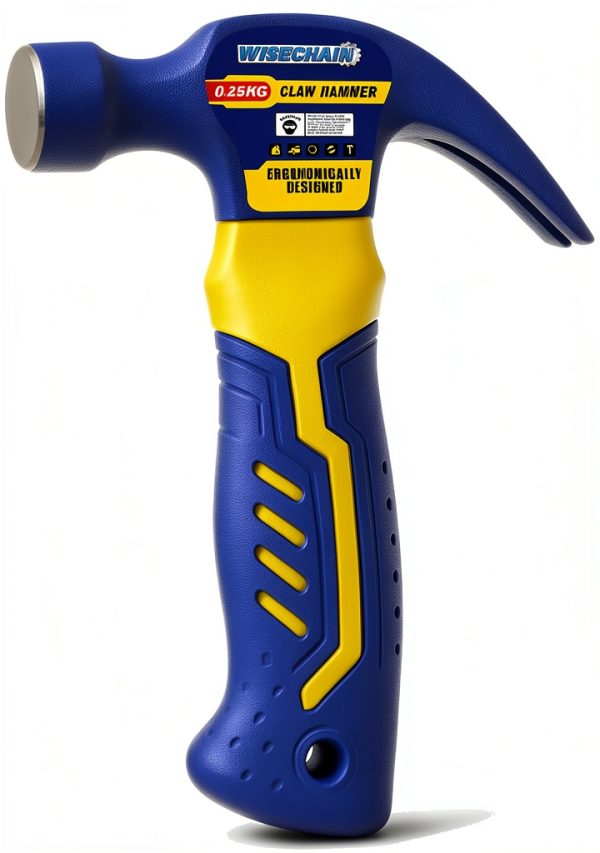 Small Claw Hammer 8 oz Wisechain – Anti‑Slip Grip, 45# Steel-0