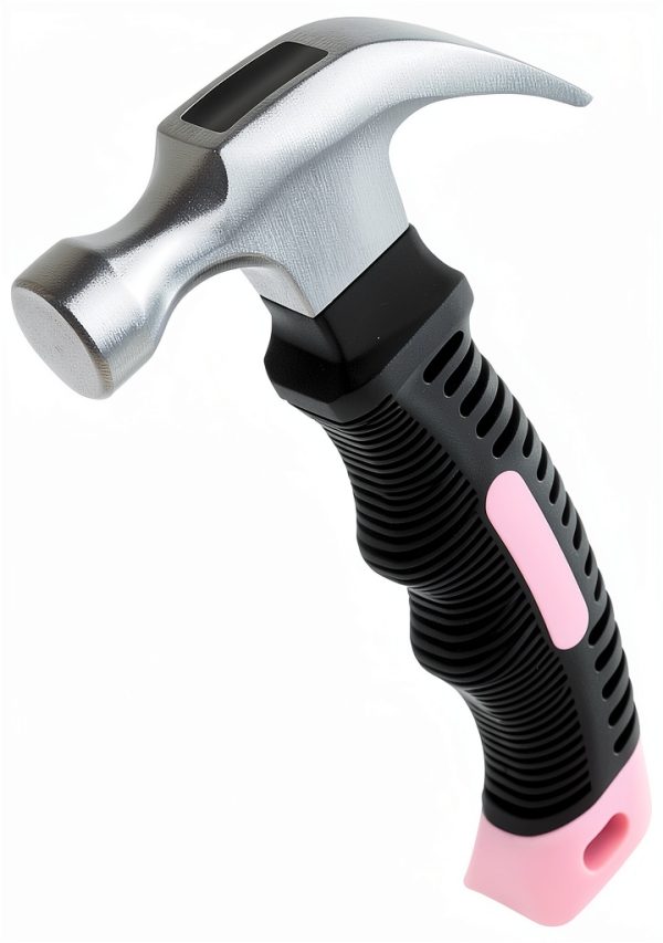 KURUI Pink Small Hammer 8oz Claw Tool for Picture Hanging-0