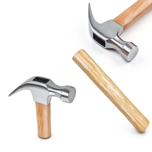 8.8 Ounce Claw Hammer,Forged Carbon Steel Head Small hammer Wood Hammer Solid wood handle claw hammer for Home Repair& DIY-2