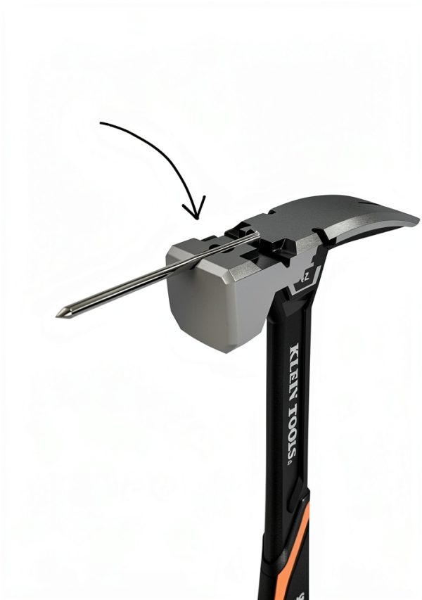 Klein Tools H80922S Smooth Face Framing Hammer with Straight Claw, 22-Ounce Forged Steel, Magnetic Nail Starter, and Extra-Large Squared Strike Face-3
