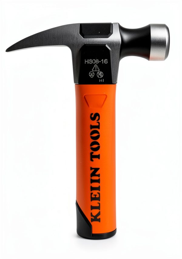 Klein Tools Straight-Claw Hammer 13-Inch 16oz Fiberglass Non-Slip Grip-12