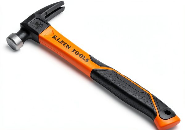 Klein Tools Straight-Claw Hammer 13-Inch 16oz Fiberglass Non-Slip Grip-0