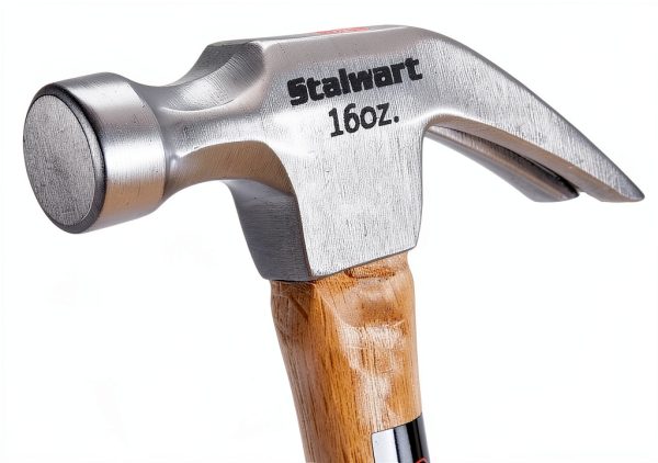 Claw Hammer 16oz Stalwart Tool with Natural Wood Anti‑Vibration Handle-3