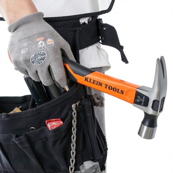 Klein Tools Straight-Claw Hammer 13-Inch 16oz Fiberglass Non-Slip Grip-4