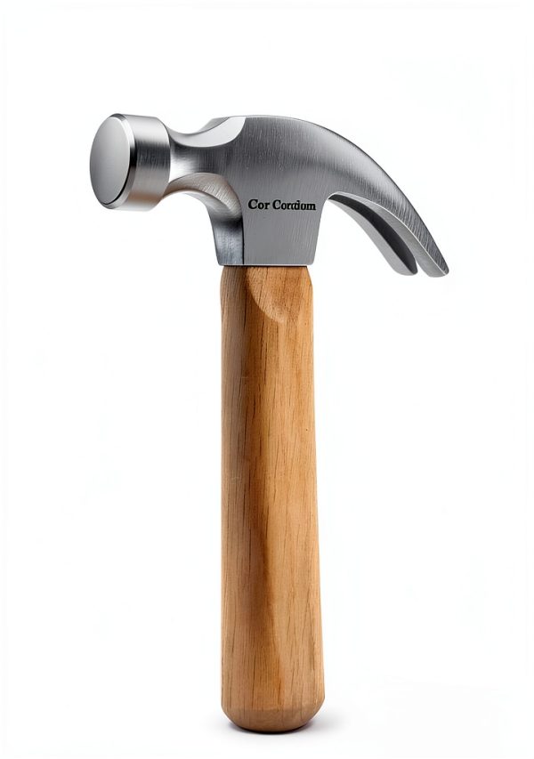Claw Hammer Cor cordium 8oz Wood Handle Small Stubby Hammer for DIY-1
